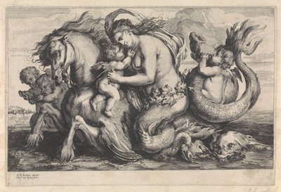 Triunfo de Galatea Figuras mitológicas (título de la serie) de Théodorus van Kessel