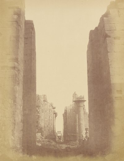 Karnak, Vista a través de la Sala Hipóstila de Théodule Devéria