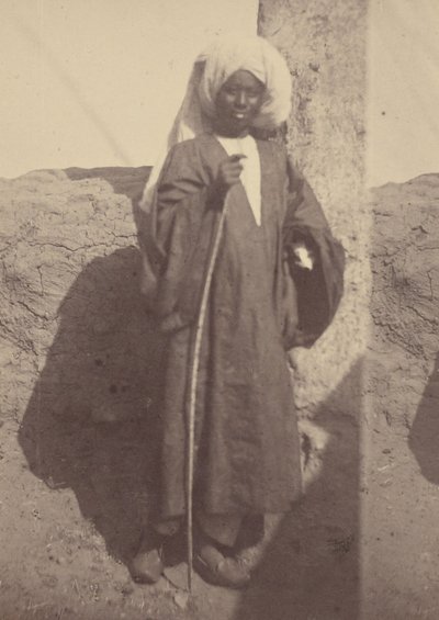 [Retrato de un joven norteafricano apoyado en un pilar]. de Théodule Devéria
