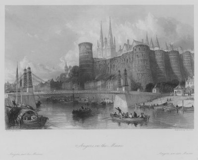 Angers, en el Maine (grabado) de Thomas (after) Allom