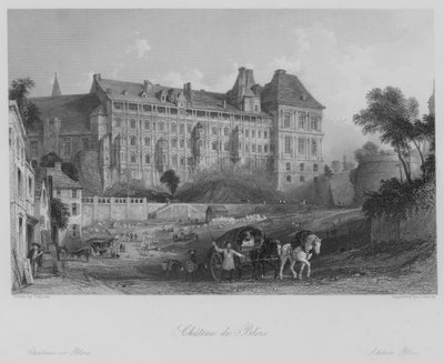 Castillo de Blois (grabado) de Thomas (after) Allom