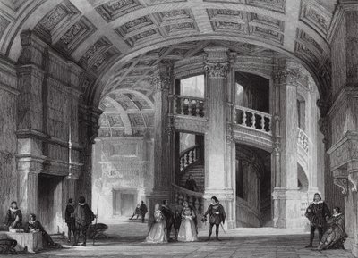 Castillo de Chambord, cerca de Blois (grabado) de Thomas (after) Allom