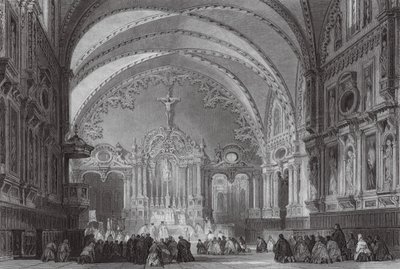 Iglesia de St Tour, Toulouse (grabado) de Thomas (after) Allom