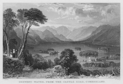 Derwent Water, desde Castle Head, Cumberland de Thomas (after) Allom