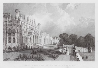 Fachada este de Eaton Hall, Cheshire de Thomas (after) Allom