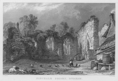 Priorato de Finchale, Durham de Thomas (after) Allom