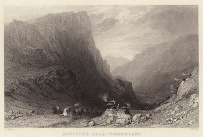 Honister Crag, Cumberland de Thomas (after) Allom