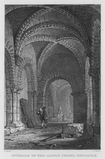 Interior de la Capilla del Castillo, Newcastle de Thomas (after) Allom