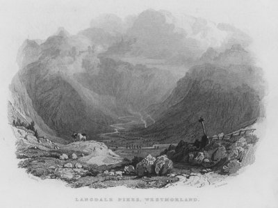 Langdale Pikes, Westmorland de Thomas (after) Allom