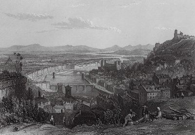 Lyon, de La Croix Rousse (grabado) de Thomas (after) Allom