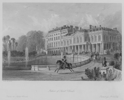 Palacio de Saint Cloud (grabado) de Thomas (after) Allom