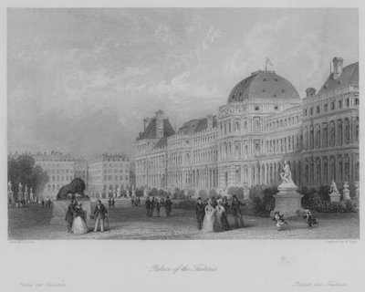 Palacio de las Tullerías (grabado) de Thomas (after) Allom