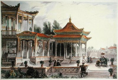 Pabellón de la Estrella de la Esperanza, Tong Chow, c.1850 de Thomas (after) Allom