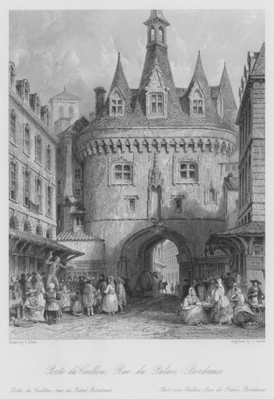 Puerta del Caillou, Rue du Palais, Burdeos de Thomas (after) Allom