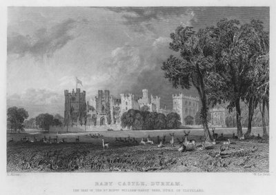 Castillo de Raby, Durham, la residencia de William-Harry Vane, Duque de Cleveland de Thomas (after) Allom