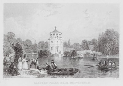 Radford Folly, cerca de Nottingham (grabado) de Thomas (after) Allom