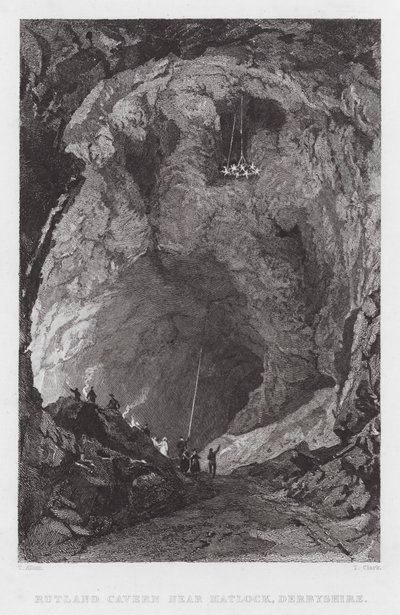 Caverna de Rutland, cerca de Matlock, Derbyshire de Thomas (after) Allom