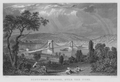 Puente de Scotswood, sobre el Tyne de Thomas (after) Allom