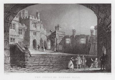 El patio de Haddon Hall de Thomas (after) Allom
