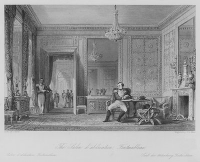 El Salón de la abdicación, Fontainebleau (grabado) de Thomas (after) Allom