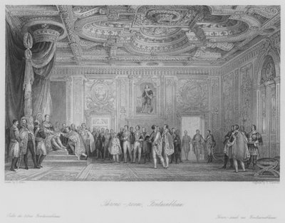 Sala del trono, Fontainebleau (grabado) de Thomas (after) Allom