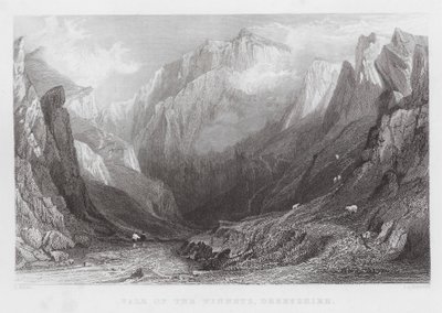 Valle de los Winnets, Derbyshire (grabado) de Thomas (after) Allom