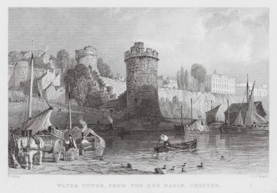 Torre de Agua, desde la Cuenca Dee, Chester de Thomas (after) Allom