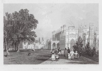 Frente Oeste de Eaton Hall de Thomas (after) Allom