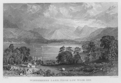 Lago Windermere, desde Low Wood Inn de Thomas (after) Allom