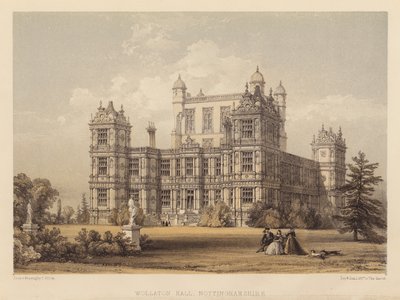 Wollaton Hall, Nottinghamshire (aguatinta) de Thomas (after) Allom