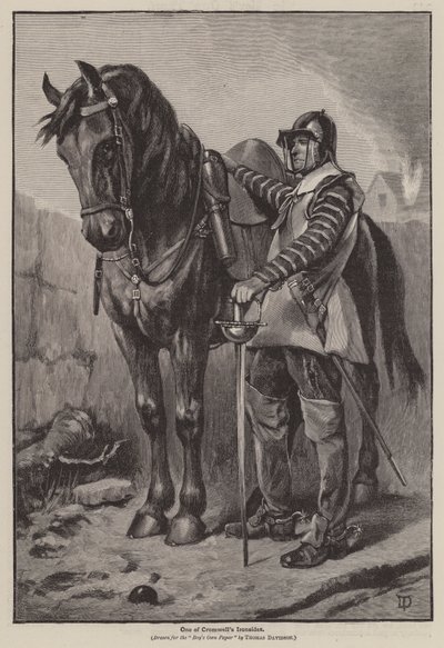 Uno de los Ironsides de Cromwell de Thomas (after) Davidson