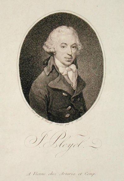 Retrato de Ignace Pleyel (1757-1831) grabado por Johann Joseph Neidl (1776-1832) (grabado) de Thomas (after) Hardy
