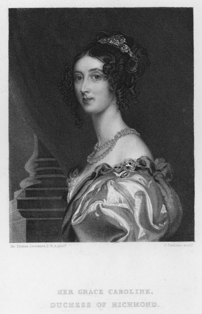 Carolina, duquesa de Richmond de Thomas (after) Lawrence