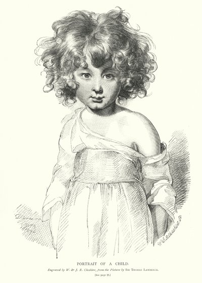 Retrato de un niño (grabado) de Thomas (after) Lawrence