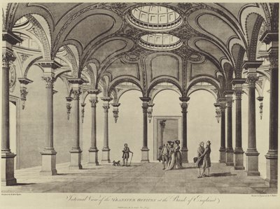 Oficina de Transferencias de Sir Robert Taylor, Banco de Inglaterra de Thomas (after) Malton