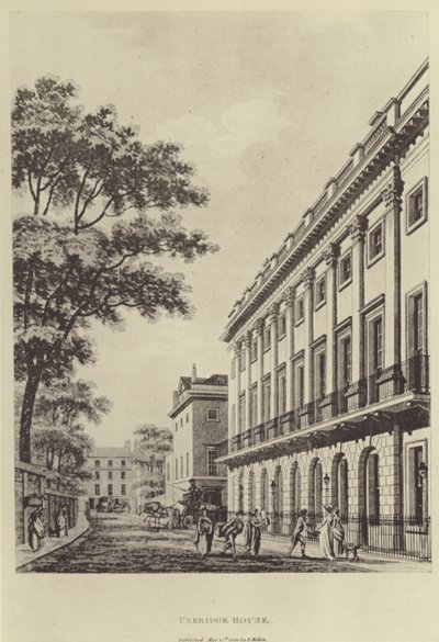 La Sucursal Occidental del Banco de Inglaterra en Burlington Gardens (litografía) de Thomas (after) Malton