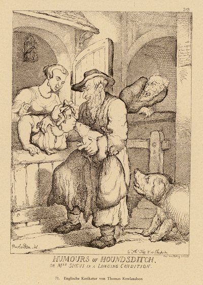 Humores de Houndsditch de Thomas (after) Rowlandson