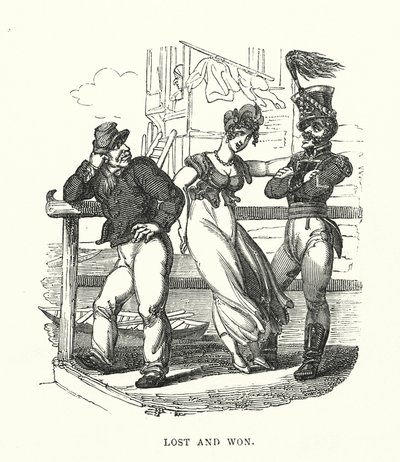 Lost and won (grabado) de Thomas (after) Rowlandson