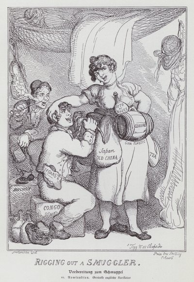 Equipando a un contrabandista de Thomas (after) Rowlandson
