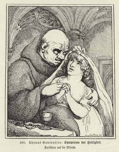 Síntomas de santidad (litografía) de Thomas (after) Rowlandson