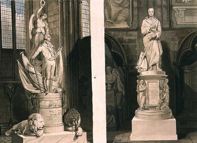 Memoriales al Capitán Montague en la Entrada Oeste y a Addison en el Rincón de los Poetas, placa 63 de 