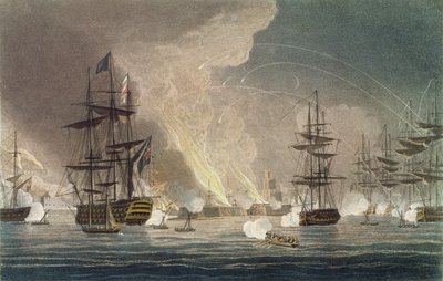 El bombardeo de Argel por la Royal Navy de Thomas (after) Whitcombe