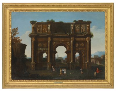 Capricho arquitectónico con el Arco de Constantino (óleo sobre lienzo) de Thomas (circle of) Blanchet