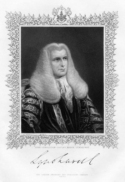 John Singleton Copley 1738-1815, Lord Canciller británico y político, siglo XIX de Thomas A. Woolnoth