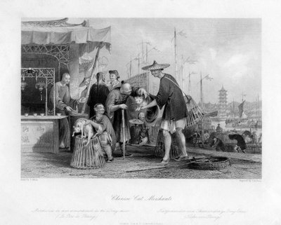 Comerciantes de gatos chinos, siglo XIX de Thomas Abel Prior