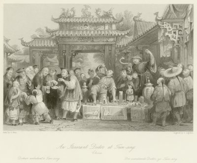 Un médico itinerante en Tien-sing de Thomas Allom