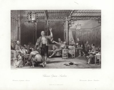 Fumadores de opio chinos de Thomas Allom