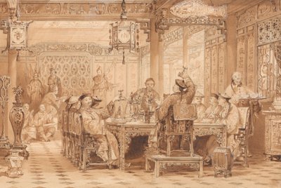 Cena en casa de un mandarín de Thomas Allom