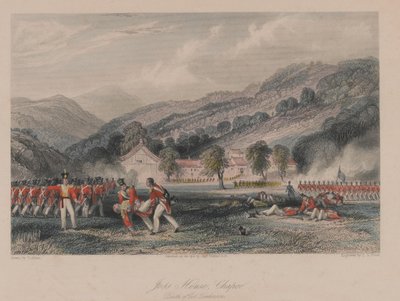 Casa Joss, Chapoo, Muerte del Coronel Tomlinson, 1842 de Thomas Allom