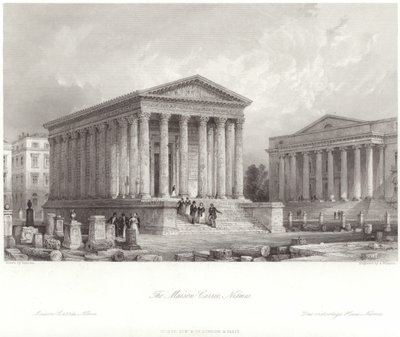 Maison Carrée en Nimes de Thomas Allom